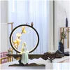 Lampes à parfum Zen Backflow Brûleur d'encens Titulaire Fumée Cascade Bâtons Led Lampe Anneau Ornements Salon Bureau Bureau Décor Drop Dha86