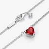 Brillante aureola ciondolo a forma di cuore collana clavicola catena collo ornamento gioielli firmati collane pandora fit fai da te regalo per la festa di fidanzamento delle donne