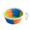 Dog Bowls Feeders Camouflage Pet Bowl Sile Collapsible Folding Puppy With Carabiner Portable For Outdoor Travel Food Water Feeding Dhqyo