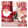 Gift Wrap 11Styles Christmas Decorations For Home Burlap Embroidery Angel Snowman Wine Bottle Er Set Gifts Bag Santa Sack Drop Deliv Dh3Tf