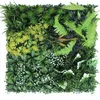 Fleurs décoratives 50x50cm vert plantes artificielles panneau mural en plastique extérieur pelouses tapis décor maison mariage toile de fond fête herbe fleur