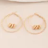 Hoop oorbellen Blijery Gold Color Aesthetic Double for Woman Party Fashion Cute Women Trend 2023 Jewellry Christmas Gift