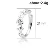 Wedding Rings Huitan Aesthetic Flower Design Women's Finger-rings Delicate Bridal Ceremony Party Ring Statement Accessories Jewelry