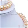 Bracelet Necklace Best Buy New Pearls Jewelry 12Mm Golden Shell Pearl 18 7.5Bracelet 14K. 11 W2 Drop Delivery Sets Dht3J