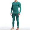 Herren Nachtwäsche Wärme Unterwäsche Sets für Winter Thermo Long Johns Kleidung Dicke Kleidung fester Tropfen 230111