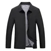 Herrjackor varumärke Business Men's Jacket Casual Coats Slå ner krage blixtlås enkla medelålders äldre män pappa kläder kontor ytterkläder män 230111