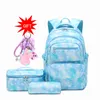 School Bags Backpack for Kids Girls with Lunch Box Teens Bookbags Set Children's Waterproof bag Mochilas 230111