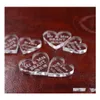 Party Gunst 50 PCS Aangepaste Crystal Heart Gepersonaliseerde Mr Mrs Love Wedding Souvenirs Tabel Decoratie Centerpieces Gunsten en cadeau Dhbra