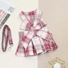 Vêtements pour chiens plaid plaid printemps été combinais