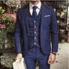 Herrdräkter boutique (blazer västbyxor) herrar brittiska stil affärer elegant mode casual party gentleman klänning tredelad kostym