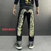 Erkek Kot Y2k Streetwear Rahat Pantolon Punk Hip Hop Mektup Baskı Baggy Harajuku Düz Kot Pantolon T230110