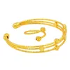 Halsbandörhängen kan öppna Dubai/African/Ethiopian Gold Color Armeletring Jewelys Lovers 'Jubileumsgåvor Böhmen Sweet