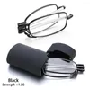 Солнцезащитные очки Портативные складные очки для чтения для мужчин и женских ног Вращение Пресбиопия Эйеглессы Корпус Прочность 1.0-4.0