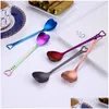 Spoons Colorf Ice Cream Spoon Love Heart Shaped Coffee Tea Stir For Party Wedding Supplies Kitchen Accessories Drop Delivery Home Ga Dh7Wo