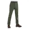 Men's Pants Men Outdoor Sports Autumn Winter Slim Thickening Windproof Soft Fleece Ski Waterproof Warm Climbing Trouser Clothing