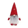 Dekoracje świąteczne ręcznie robione szwedzkie wypchane zabawka Santa Doll Gnome Scandinavian Tomte Nordic Nisse Sockerbit Dwarf Elf Home Ornamen Dhojm