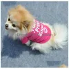 Hundebekleidung „Ich gebe Küsse“-Muster Lustige Kleidung Haustier Sommer für Hunde Welpen-T-Shirt-Zubehör Drop-Lieferung Hausgarten Dhgarden Dhi6W