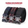 Waist Support Fashion Tactical Belt Non-slip Real Nylon Outdoor Work Sports Rust-proof Alloy Quick Release Buckle Battle