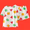 メンズスリープウェアピジャマシンチャンマンパジャマシンチャンコットンサマーショートセットカップルと女性のための日本のパジャマ230111