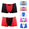 Underpants Briefs Men's Breathable Color Bowknot Silk Boxer Icing Wasited Blocking Mid Underwear Old School Men