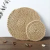 Tischsets 1 stück Rattan Tischsets Stroh Tasse Matte Esszimmer Wärmedämmung Topf Halter Wicker Trinken Pad Küche Zubehör