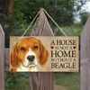 Hond Tags Rechthoekige Houten Hond Accessoires Mooie Vriendschap Dier Teken Plaques Rustieke Muur Decor Home Decorations FY44511