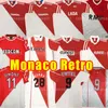 Retro -Version Monaco Soccer Trikotsklassiker Home 77 82 90 91 92 94 95 96 97 98 99 00 1977 1982 1990 1999 2000 als Ben Yedder Jovetic Golovin Jorge Vintage Football Shirt