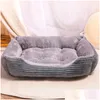 Kennels Pens Drop Transport Mticolor Pet Big Dog Bed Warm House Soft Nest Basket Waterproof Kennel Cat Puppy Large Kennel1 Deliver Dhxgl