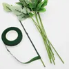 Ghirlande di fiori decorativi Nastri floreali verdi 12mm 45 m / ROTOLO Nastro corpetti Asola Fiore artificiale Stame Avvolgere Fioraio Nastro elastico