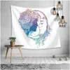 Tapestries Home Decoration Wall Hanging Tapestry Sun Moon Face Printing Tablecloth Bed Sheet Beach Towel Party Supplies Wedding P O Dhld3