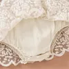 Mädchenkleider 2023 0–18 Monate Prinzessin Kind Mädchen Strampler Kleid Frühling Langarm Rundhals Patchwork Hohe Taille Blumenstickerei Party Spitze