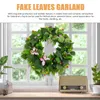 Decorative Flowers Wreath Door Garland Front Wreathsdecor Spring Artificial Farmhouse Decoration Welcome Outdoor Porch Wall Willow Leaf