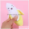 Dog Toys Chews Cat Cute Plush Banana Shape Squeak Sound Fruit Interactive Toy Creative Pet Supplies Drop Delivery Home Gard Dhgarden Dhzjy