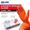 Durable Nitrile Gloves Vinyl With Diamond Pattern GMG Black Orange 9 Inch Mechanical Housework Work Safety