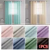 Cortina 1pc Modern Sheer Sheer Home Textile Window Window Tratamento Voile Tulle Elegante