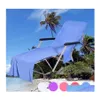 Blankets Microfiber Beach Chair Er Towel Pool Lounge Portable With Strap Towels Double Layer Blanket Drop Delivery Home Garden Textil Dhcld