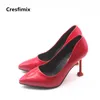 Dress Shoes Cresfimix Tacones Altos Women Fashion Super 10cm High Heel Lady Pointed Toe Slip On Heels Female Cute Summer