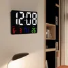 Wandklokken LED Digitale grote schermtemperatuur Day Day Display Elektronisch met afstandsbediening Living Room Decoratie 230111