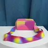 mar Axelväskor ögonblicksbild kvinnor väskor Dyed Color Blocking Axelväska Casual handväska Crossbody Bag Ins Mångsidig kvinnlig handväska 220917