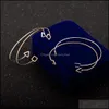 Bangle Simple Wind Hollow Triangle Geometric Shape Open Bracelet Korean Classical Creative Gift Drop Delivery Jewelry Bracelets Dhmar