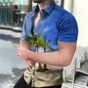 Hommes chemises décontractées 2023 hawaïen hommes à manches courtes hauts noix de coco impression mode Resort vêtements lâche été vêtements hommes chemise 5xl