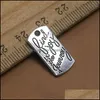 Charms 패션 트렌디 여행 합금 태그 단일 사이드 MES 10x20mm 100pcs 628 t2 드롭 배달 보석 소개 componen dhvce