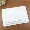 Plates Pure White Ceramic Dinner Plate Sushi Cake Pan Western Steak Fruit Tray Snack Dish Restaurant Tableware