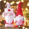 Fleurs décoratives Couronnes Fleur Poupée 2022 Nouvelle Enveloppe Sans Visage Ornement Amour Saint Valentin Fenêtre Décoration Cadeaux De Vacances Dro Dh1Fq