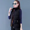 Vestes pour femmes Veste d'hiver Fashion Fashion Automne Stand Collier élégant Veste de gilet en coton