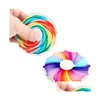 Party Favor DHS 37 Days Leverans CrossBorder Doublesided Colorf Fingertip Spinning Top Rainbow Color Finger Decompression Toy Gift F DHM1E