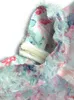 Casual Dresses Long Dress Women Runway Designer High Quality Vintage Fashion Elegant Layers Ruffle Sleeve Mesh Tulle Print Cake