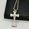 Pendant Necklaces Cross Runes Women's Stainless Steel Jewelry Retro Long Necklace Amulets And Mascot Crucifix Pendants For Men Gothic