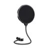 Microphones 80% MIC Filter Anti-shake Wind-proof Double-layer Plosives Reduction Condenser Wind Screen For Recording