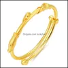 Bangle Gold Bracelet For Women Luxury Jewelry Vintage Lotus Bangles Drop Delivery Bracelets Dhndu